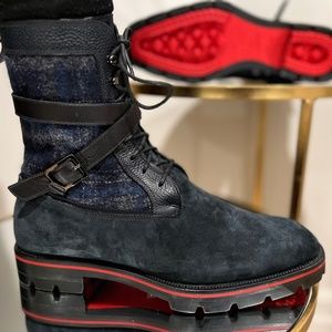 Christian Louboutin Veau Velours Wool Safacroc Boots